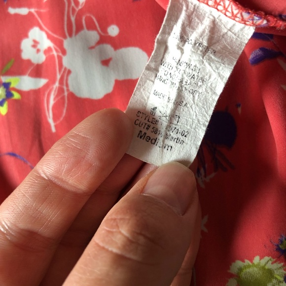 Pixley M red tank with navy straps and back zip - Picture 2 of 2